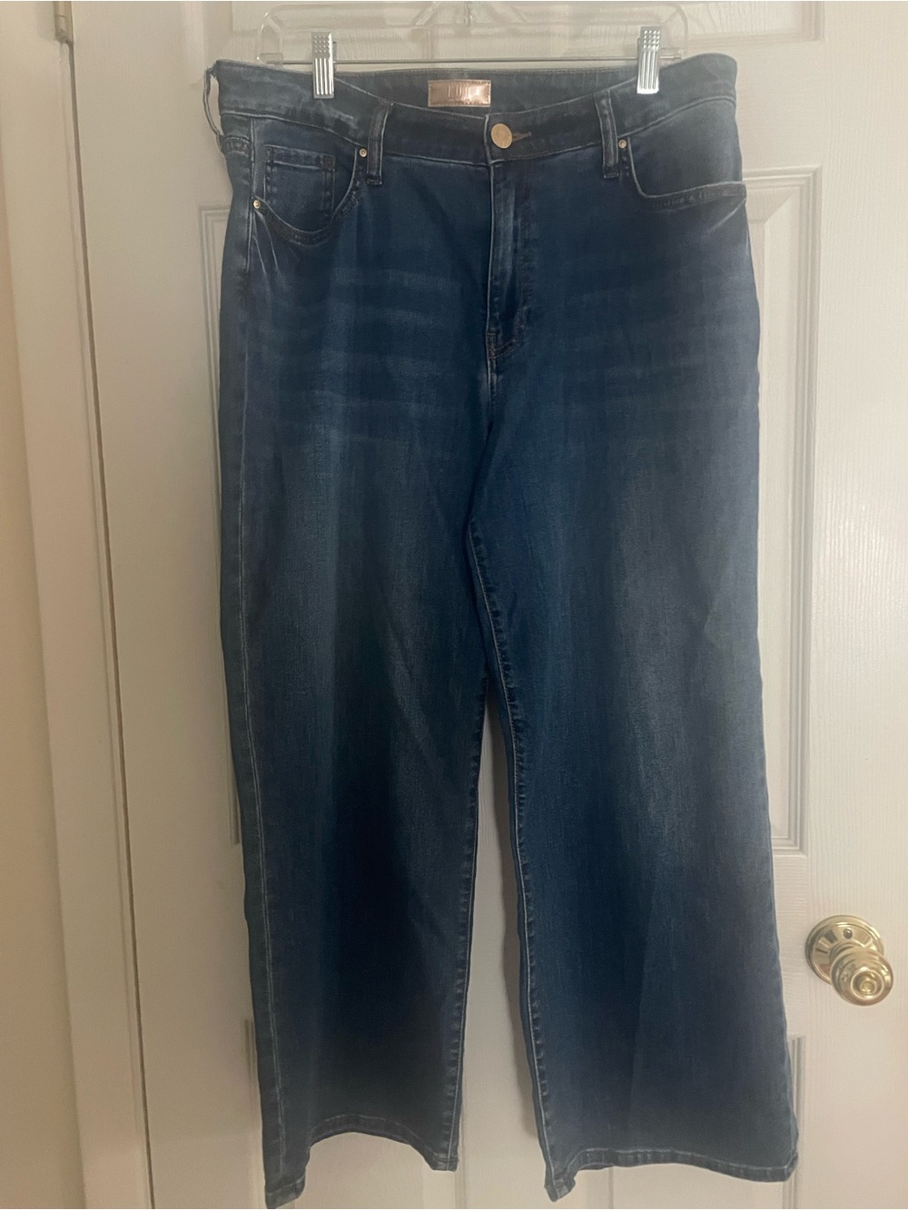 Kut from the Kloth Charlotte Wide Legs Dark Blue Jeans Size 14